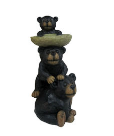 China Hand Cast Stacking Bear Resin Garden Fountains For Landscaping / Backyard supplier