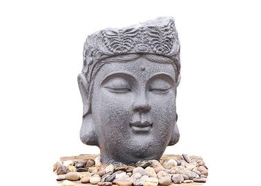 China Garden Ornaments Large Buddha Water Fountain / Buddha Face Water Fountain With Lights supplier
