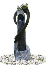 China Stone Color Statue Water Fountains , Outside Water Fountain For Garden supplier