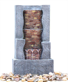 China Stone Step 3 Tier Outdoor Fountain , Exterior Water Fountains In Granite Color supplier