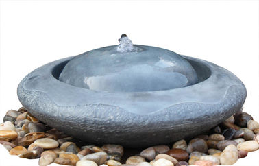 China Natural Flamed Granite Sphere Fountain , Outdoor Sphere Water Fountains For Backyards supplier