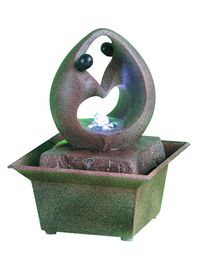 China Modern Silhouette Faux Polyresin Table Top Water Fountains For Home , Marble Color supplier
