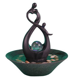 China 10' Happy Family Table Top Water Fountains Sculpture Water Fountain With Fengshui Ball supplier