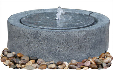 China Black Marble Cast Asian Buddha Water Fountain Outdoor In Chinese Stone Mill Shape supplier