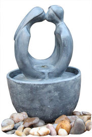 China Home Decoration Cast Stone Fountains Small Abstract Figure Nude Couple Water Fountain supplier