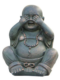China Fiber And Resin Lucky Laughing Indoor Buddha   for Indoor Outdoor Winter Decorations supplier