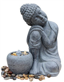 China Hand Holding Face To Have A Rest Buddha Water Fountain For Garden And Home supplier