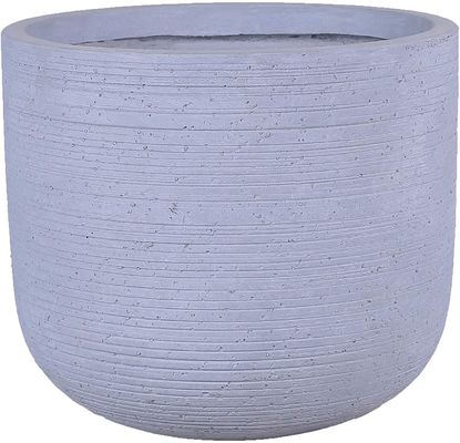 China Grey Mottle Lightweight Tall Oval Concrete Planter Pots | Unique Design | Handicraft | UV-Resistant and Eco-Friendly supplier