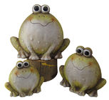 Frogs Animal Garden Ornaments , Outdoor Animal Statues For Backyard
