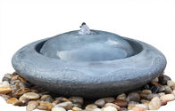 Natural Flamed Granite Sphere Fountain , Outdoor Sphere Water Fountains For Backyards