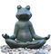 Garden Statue Fountains Vivid Frog Statue Green Frog Magnesia Water  right weight Fountain supplier