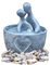 Home Decoration Cast Stone Fountains Small Abstract Figure Nude Couple Water Fountain supplier
