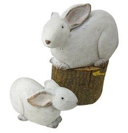 Small Decorative Rabbit Garden Ornaments Animals For House / Courtyard