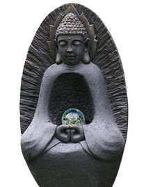 China Statue Water Fountain Buddha 37&quot; , Large Buddha Water Feature With Crystal Ball supplier