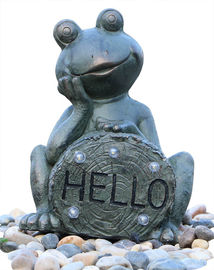 China Garden Statue Fountains Vivid Frog Statue Green Frog Magnesia Water  right weight Fountain supplier