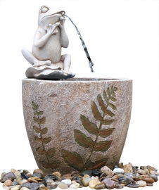 China Medium Nude Frog Resin Water Fountain / Resin Garden Water Features mini water fountain decorative water fountain supplier