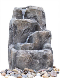 China Modern Alpine Rock Waterfall Fountain With Fiberglass / Resin Material supplier