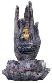 China Small Polyesin Lord Buddha Statue Water Fountain , Buddha Seated On Lotus supplier