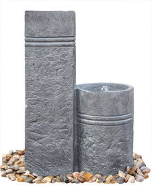 China Two Closely Cast Stone Fountains Outdoor Marble Nature Color Garden Water Fountain supplier