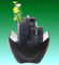 Black Tiered Battery Operated Resin Garden Fountains With Flower Pot supplier