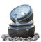Traditional Black Marble Cast Stone Fountains Outdoor In Magnesia Material supplier