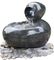 Fiberglass Outdoor Sphere Water Fountains With Pots / ball water feature fountain supplier