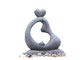 Nature's Mark Heart Couple LED Relaxation Resin Water Fountain with Authentic River Rocks grab and go river rocks supplier